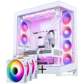 PHANTEKS NV Series NV7 bílá + M25 Gen2 D-RGB 3×140 mm + DRGB Kit / Full tower skříň / E-ATX / průhledná bočnice (GABU-542)