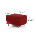 Super strečové potahy NIAGARA cihlová taburet (40 - 60 cm)