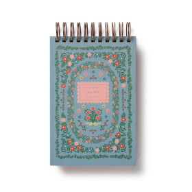 Rifle Paper Co. Linkovaný kroužkový blok Rosette, modrá barva, papír