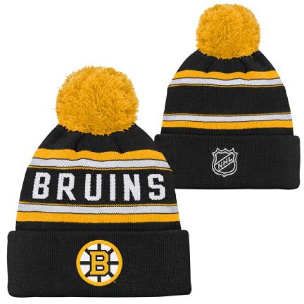 Outerstuff Dětská zimní čepice Boston Bruins NHL Jacquard Cuffed Knit With Pom