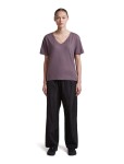 Dámské merino triko krátký rukáv ICEBREAKER Wmns Merino 150 Tech Lite SS Relax V Neck, Grey Plum velikost: L