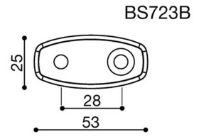 Montážní adaptér Bs723B pro zpětná zrcátka Rizoma do kapotáže - pro motocykly Kawasaki, černý - Černá