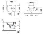 DURAVIT - D-Code Závěsný bidet Compact, bílá 22371500002