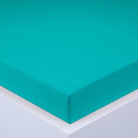 Napínací prostěradlo jersey EXCLUSIVE tyrkysově zelené 180 x 200 cm