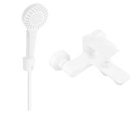 MEXEN - R05 Royo vanová baterie se sprchou set, bílá 7223R05-20