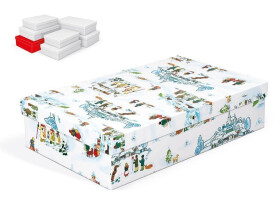 Krabice dárková vánoční A-V005-FL 34x22x8 cm