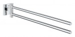 GROHE - QuickFix Start Cube Dvojitý držák ručníků, délka 44 cm, chrom 40976000