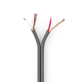 Nedis Audio Cable 2 x 0.16 mm2 tmavě šedá / Měď / 100.0 m / Kulatý / PVC / Role (COTR15000GY100)