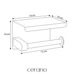 CERANO - Nástěnný/Samolepící držák toaletního papíru Balto - chrom CER-479506