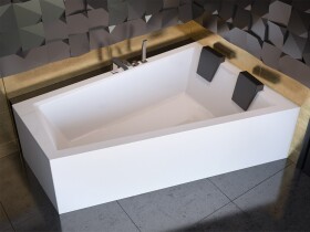 HOPA - Asymetrická vana INTIMA DUO - Nožičky k vaně - Bez nožiček, Rozměr vany - 180 × 125 cm, Způsob provedení - Pravé VANINTID18P