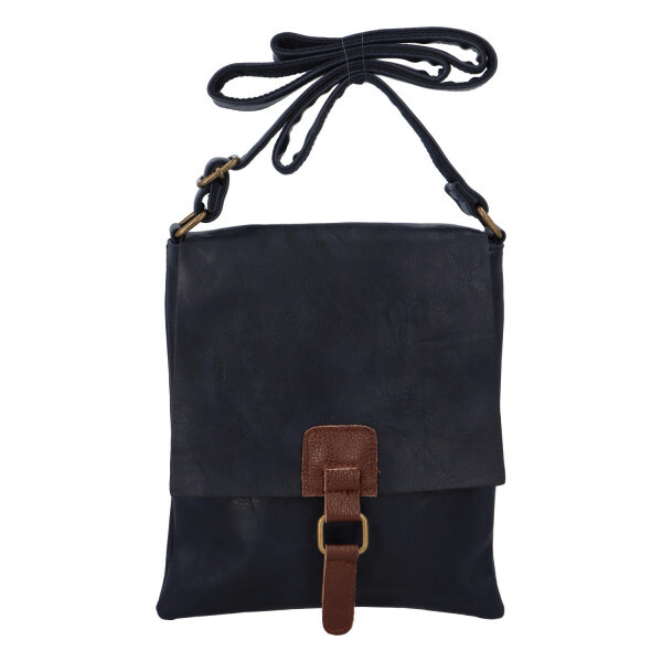 Elegantní koženková crossbody kabelka Livia, modrá