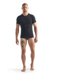 Pánské merino triko krátký rukáv ICEBREAKER Mens Anatomica SS Crewe, Black velikost: S