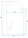 REA - Kuchyňská baterie Ross Brush Copper REA-B9635