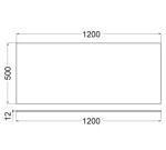 KLUDI - Icos Deska pod umyvadlo 120x50 cm, matná písečně šedá 50T120O2