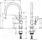 HANSGROHE - M54 Dřezová baterie Talis, matná černá 72804670