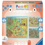 Ravensburger Puzzle UP! Historie – Doba kamenná, Starověký Řím, Středověk (100, 121 a 144 dílků)