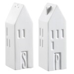 Räder Porcelánová solnička s pepřenkou Houses, bílá barva, porcelán