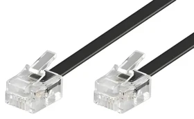 Goobay černá / Telefonní kabel / RJ11 6/4 / 6 m (50318)