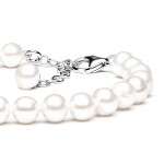 Perlový náramek Stacey - sladkovodní perla, stříbro 925/1000, 18 cm + 3 cm (prodloužení) Bílá