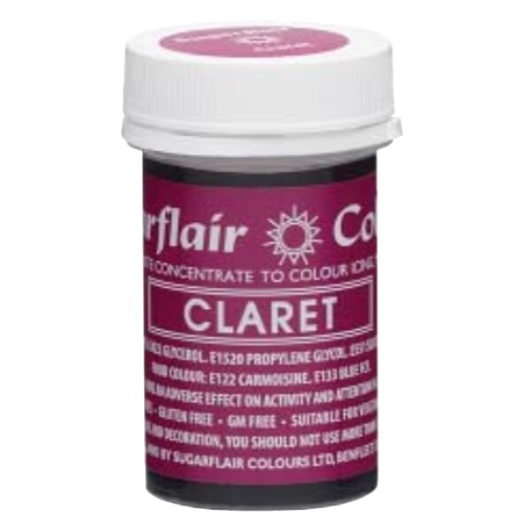 Sugarflair Gelová barva (Claret) 25g