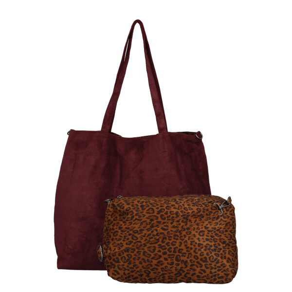 Elegantní dámská shopper taška 2v1 Rimela, vínově červená