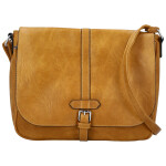 Trendy dámská koženková crossbody kabelka Relinda, žlutá