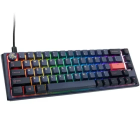 Ducky One 3 Cherry MX-Red modrá / herní klávesnice / podsvícená / mechanická / drátová USB-C / US (DKON2167ST-RUSPDCOVVVC2)