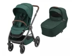 Maxi-Cosi Oxford kočárek Essential Green + korbička Sense Twillic Green / Do 10kg (X-1150047110MC-1522403110MC)