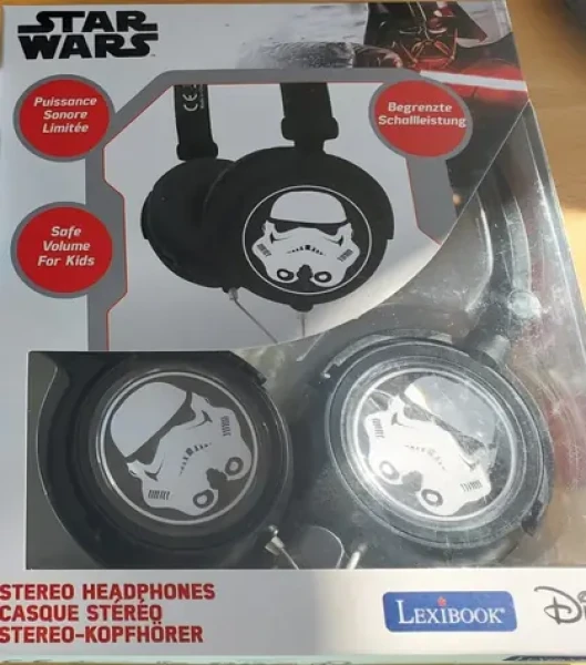 Lexibook Star Wars Stormtrooper černá / Sluchátka / drátová / skládací / limit hlasitosti (HP015SW)