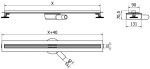 MEXEN - Flat 360 Slim podlahový žlab 70 cm otočný bílá 1241070