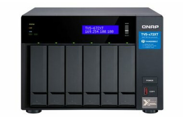 QNAP TVS-672XT-i3-8G / 6x HDD / Core i3-8100T 3.1 GHz / 8 GB DDR4 / 3.52.5 SATA / 2xGLAN 1x 10GLAN (TVS-672XT-i3-8G)