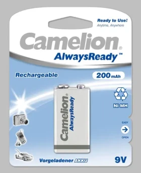 Camelion AlwaysReady / Nabíjecí baterie / 9V (6LR61) / Ni-MH / 200 mAh / 1 ks (17420122)