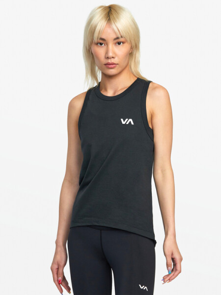 RVCA MUSCLE BLACK dámské fitness tílko