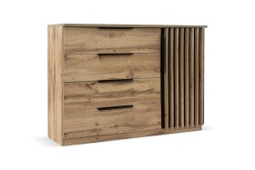 Komoda Kris KR4 Barva korpusu: Dub wotan / černá
