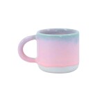 Studio Arhoj Porcelánový hrnek Pink Pistachio 70 ml, růžová barva, zelená barva, porcelán