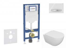 GEBERIT - Duofix Set předstěnové instalace, klozetu Oudee a sedátka softclose, tlačítko Sigma50, chrom/alpská bílá SANI11CA3126B