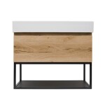 Koupelnová skříňka s umyvadlem SAT B-WAY 59x30x45 cm dub mat BWAY60OAKFU2 BWAY60OAKFU2