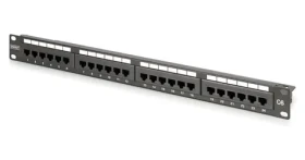 Digitus CAT6 Class E / Patch panel / nestíněný / 24 portů RJ45 / 1U (DN-91624U-CR)