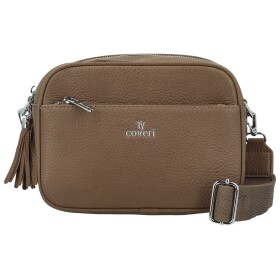 Trendy malá dámská koženková crossbody Kirikay, tmavě hnědá