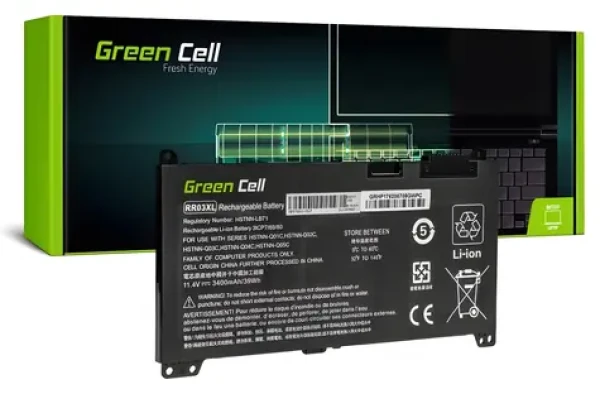 Green Cell RR03XL / Baterie pro notebook HP ProBook / 3400 mAh / 39 Wh / 11,4 V (HP183)