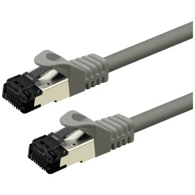 Value 21.99.1802 RJ45 síťové kabely, propojovací kabely CAT 8.1 S/FTP 2.00 m šedá dvoužilový stíněný, bez halogenů, samozhášecí 1 ks