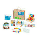 Mamido Montessori box XXL 5v1 55ks od 19 měsíců Motorické Naučné Zatloukání Vkládání