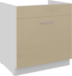 Spodní skříňka pod dřez Lara 80 ZL 1S BB - Premium Box Barva korpusu: Bílá, Barva dvířek: Bílý lesk