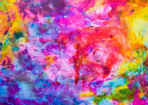 ENJOY Puzzle Barevná abstraktní olejomalba