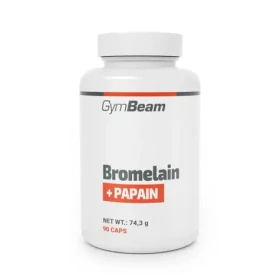 Bromelain Papain - GymBeam (bez příchuti, 20 x 2,8 g, 90 kaps.) (29847-1-90-kaps)
