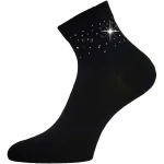 LONKA Ponožky dámské elegantní FLITANA 03 s kamínky ČERNÉ (3 páry) 35-38 126890