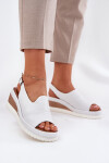Dámské Kožené Sandály Na Klínu Artiker Bílé 56C0918 39