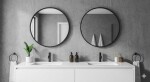 Erga Round, kulaté zrcadlo 100cm, černý rám, ERG-V01-ROUND-1010-BK