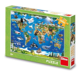 Puzzle Mapa zvířat