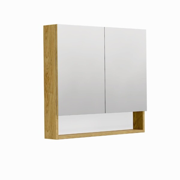 Zrcadlová skříňka SAT Cubeway 80x14x72 cm lamino dub hickory GALCU80DH GALCU80DH